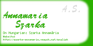 annamaria szarka business card